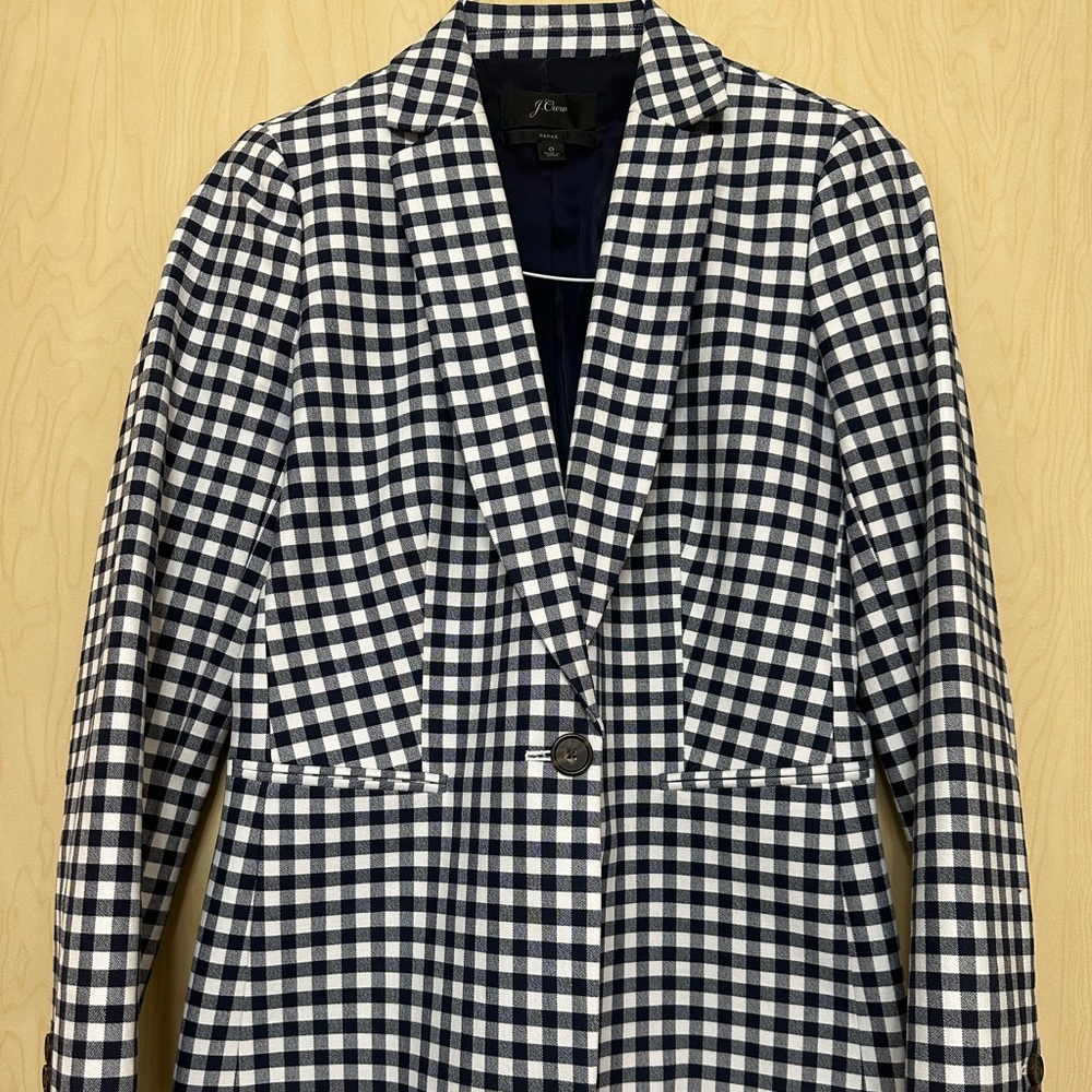 J Crew Parke Blazer in Plaid Size 0